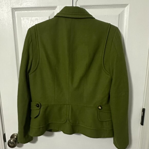 Etcetera Green Wool Vintage Military Style Jacket, Size 4 - Picture 2 of 9